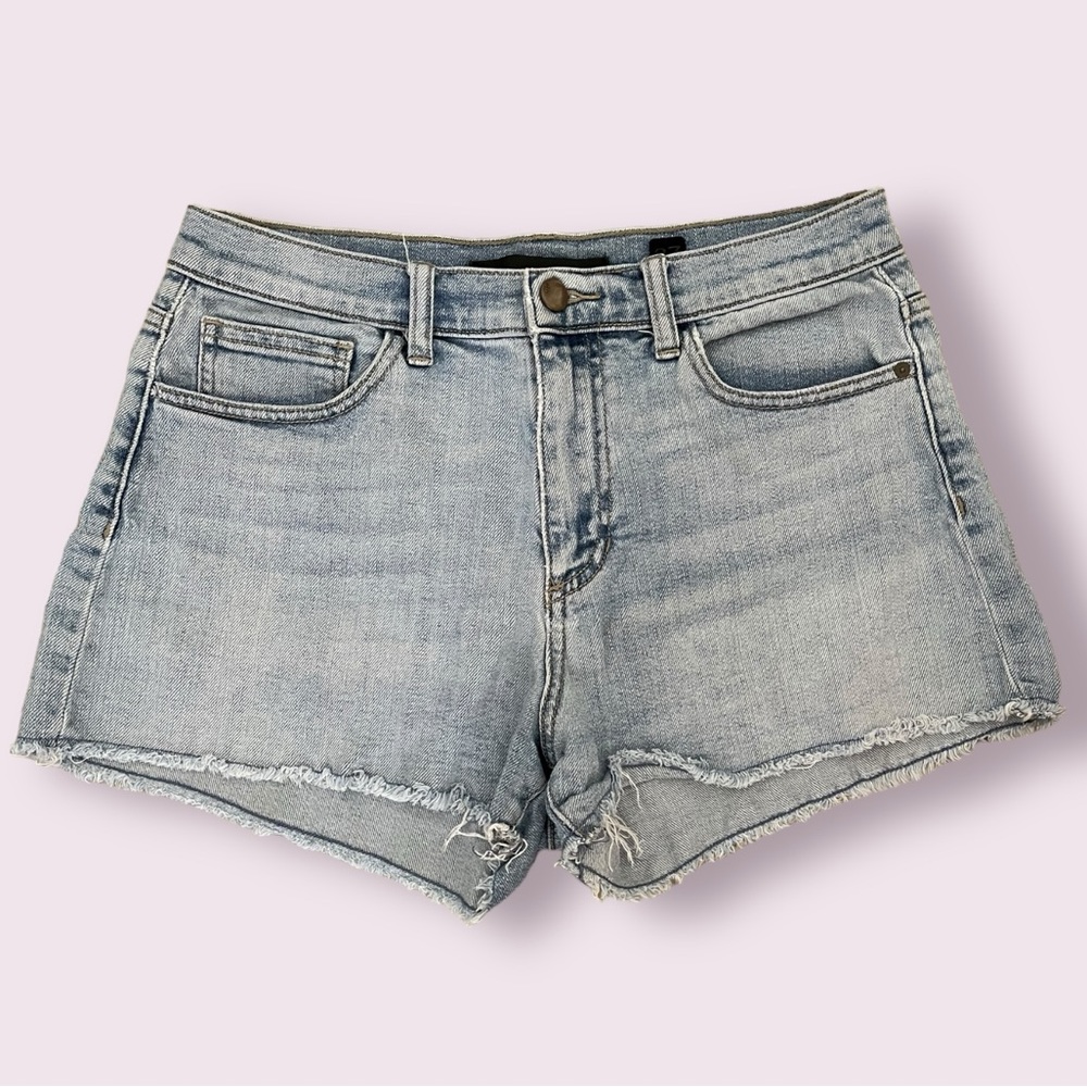 SP Black Label Light Wash Frayed Hem Shorts